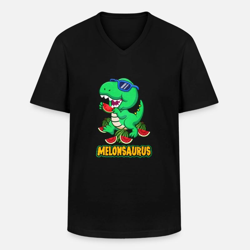 Wassermelone - Männer-T-Shirt mit V-Ausschnitt - Schwarz