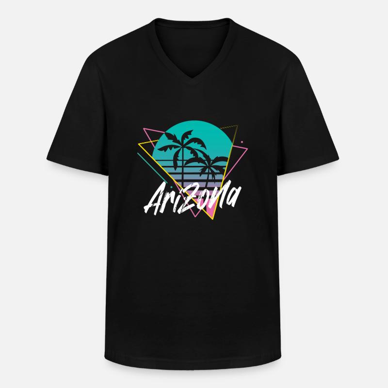 arizona - Männer-T-Shirt mit V-Ausschnitt - Schwarz
