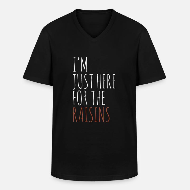 Rosinen - Männer-T-Shirt mit V-Ausschnitt - Schwarz