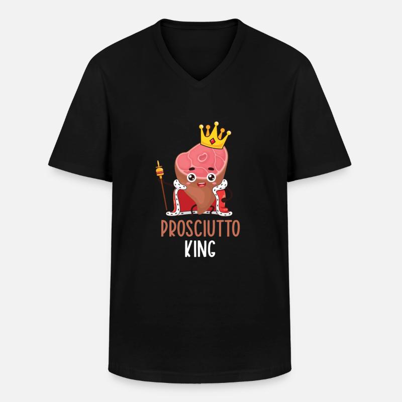 Schinken - Männer-T-Shirt mit V-Ausschnitt - Schwarz