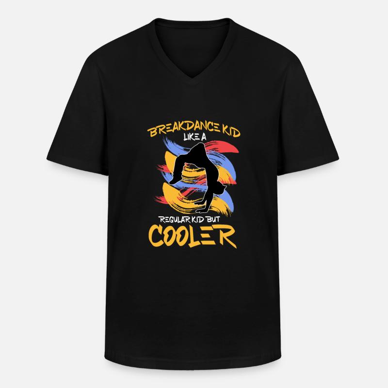 Breakdancing - Männer-T-Shirt mit V-Ausschnitt - Schwarz