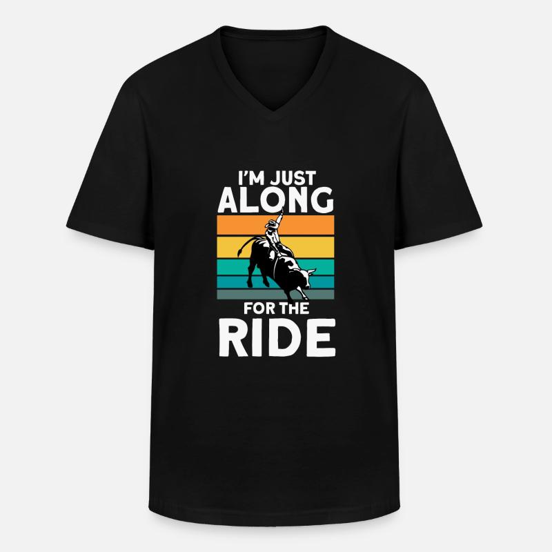 Rodeo - Männer-T-Shirt mit V-Ausschnitt - Schwarz