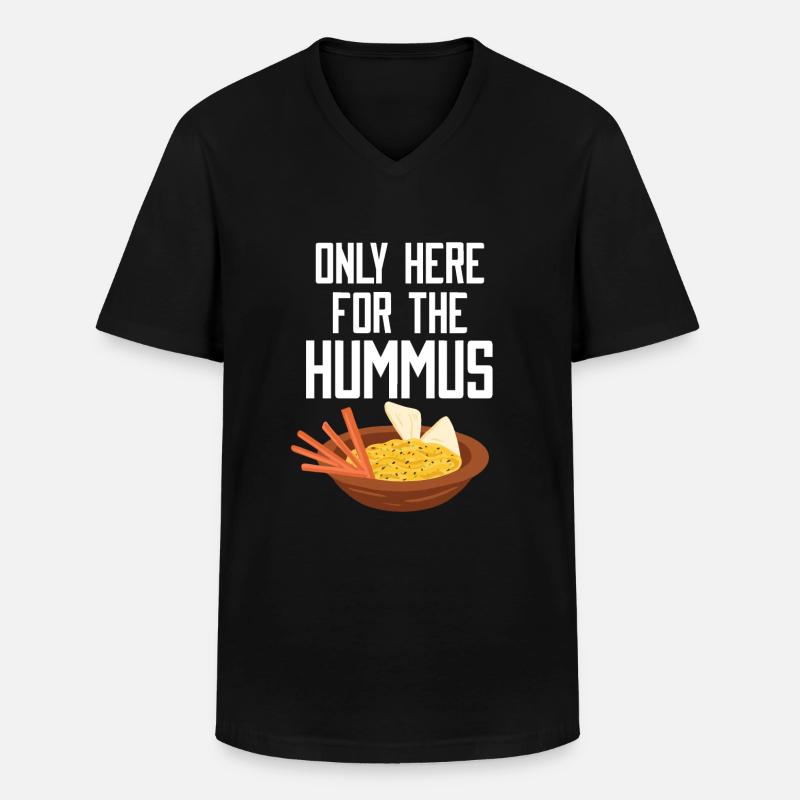 Hummus - Männer-T-Shirt mit V-Ausschnitt - Schwarz