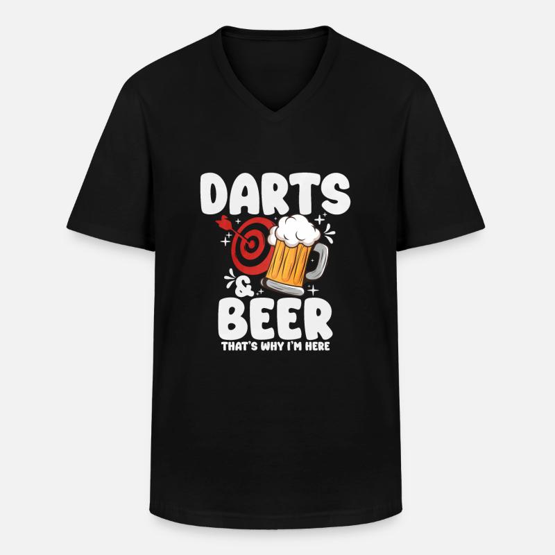Darts - Männer-T-Shirt mit V-Ausschnitt - Schwarz