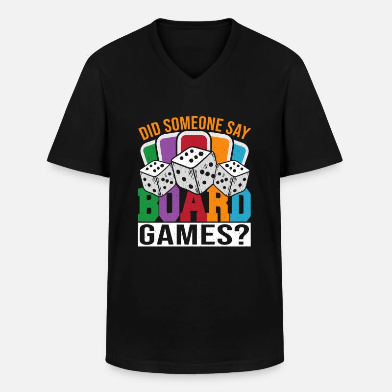 Brettspiele Spielbrett Geschenk - Männer-T-Shirt mit V-Ausschnitt - Schwarz