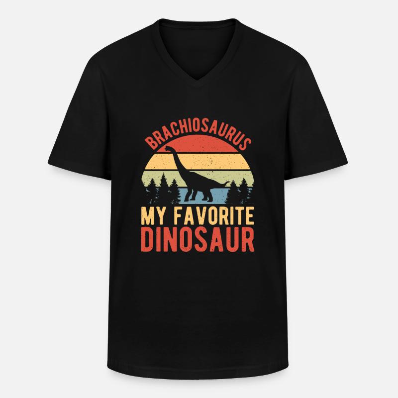 Brachiosaurus Dinosaurier Geschenk - Männer-T-Shirt mit V-Ausschnitt - Schwarz