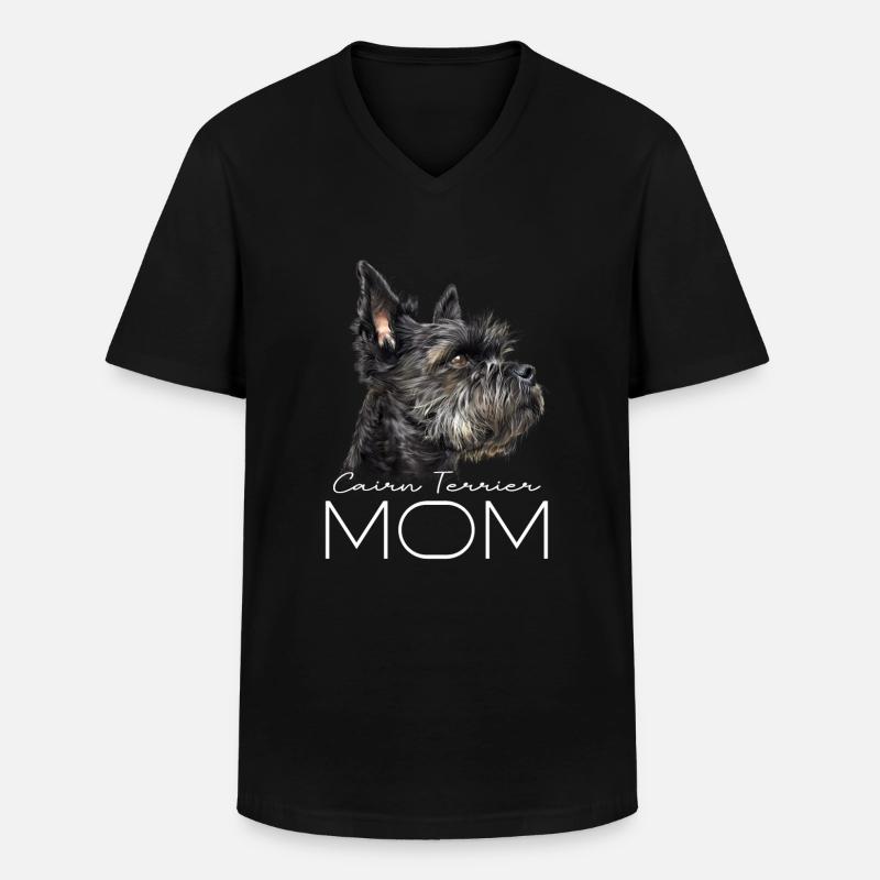 Cairn Terrier Mama - Männer-T-Shirt mit V-Ausschnitt - Schwarz