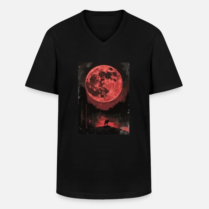 Der Blutmond Tarot - Männer-T-Shirt mit V-Ausschnitt - Schwarz