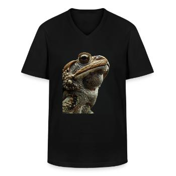 Crapaud - T-shirt col V Homme - noir - Devant - AI Model Male 178 dark (178cm)