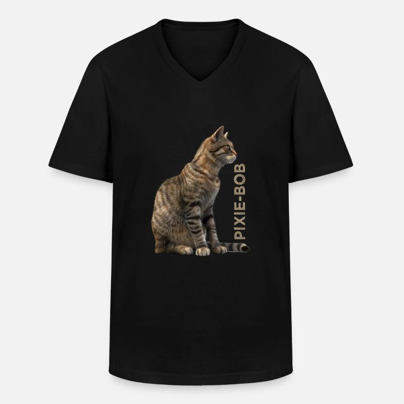 Pixie bob - Men's V-Neck T-Shirt - black