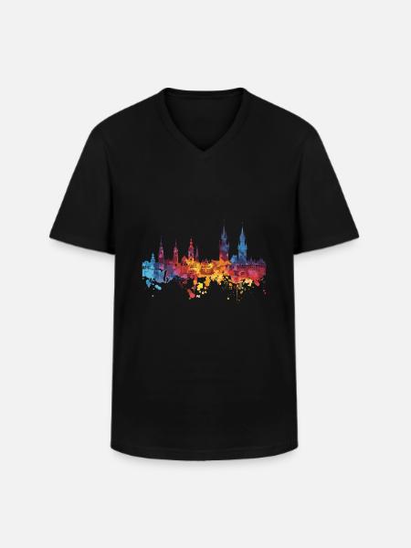 Ronnenberg - T-shirt col V Homme - noir