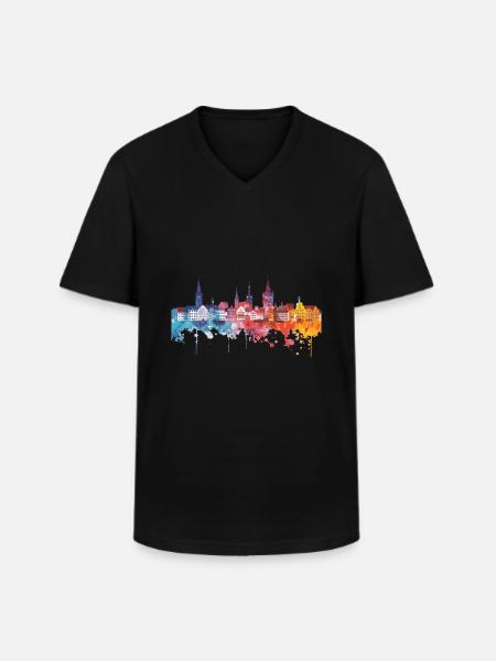 Wetzlar - Men's V-Neck T-Shirt - black
