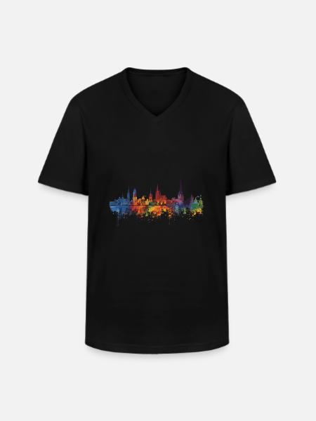 Winsen (Luhe) - Men's V-Neck T-Shirt - black