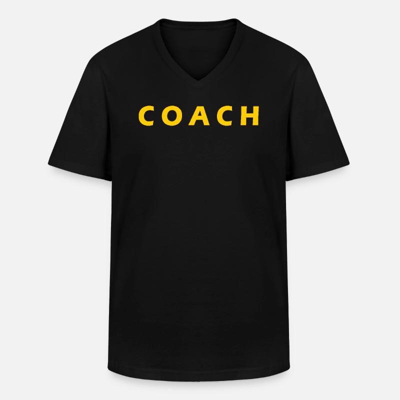 COACH - Men's V-Neck T-Shirt - black