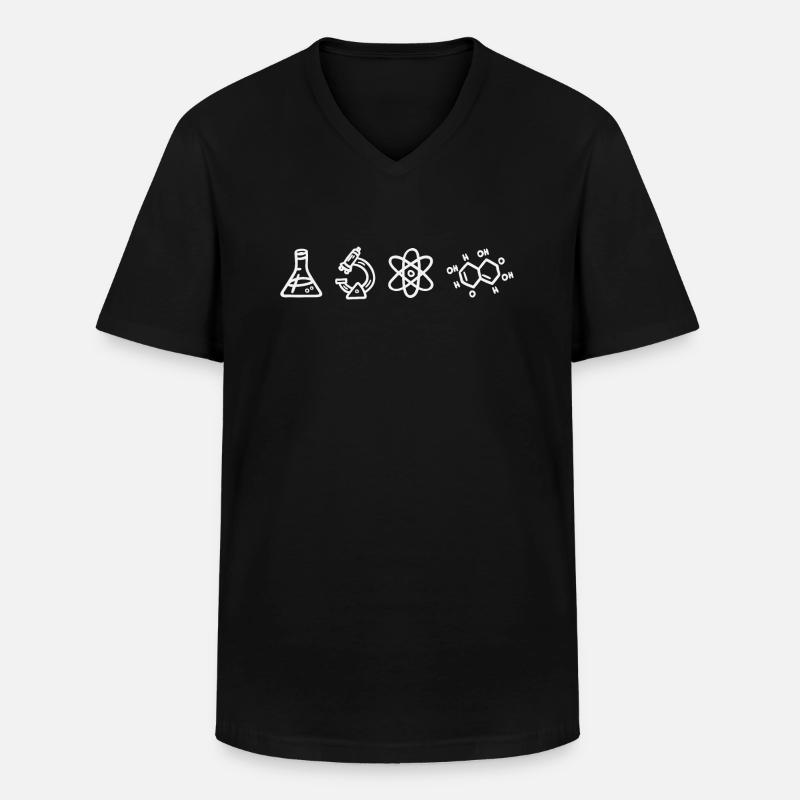 Wissenschaft Elemente - Männer-T-Shirt mit V-Ausschnitt - Schwarz