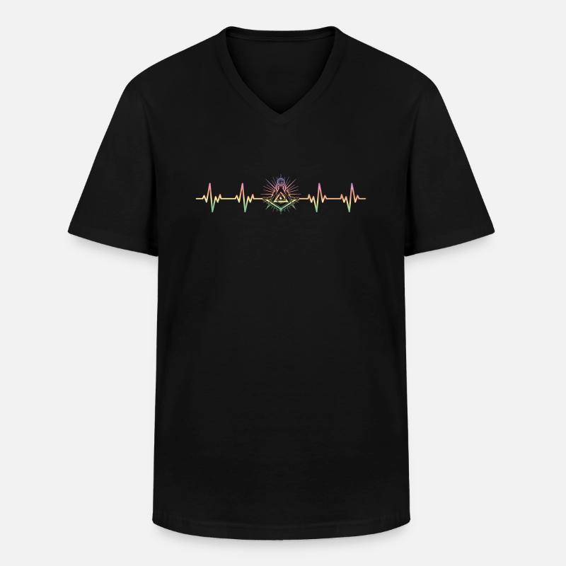 Masonic Tshirt, Masonic Gift - Men's V-Neck T-Shirt - black