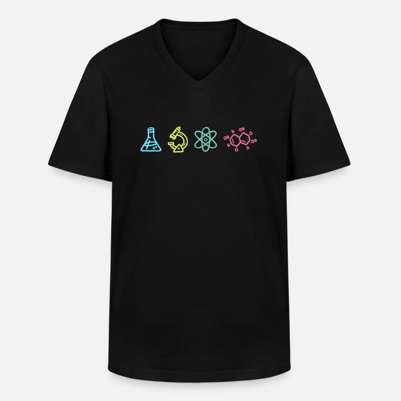 Wissenschaft Elemente - Männer-T-Shirt mit V-Ausschnitt - Schwarz