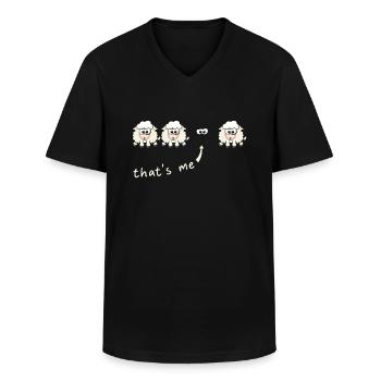 the Black sheep of the familiy - Männer-T-Shirt mit V-Ausschnitt - Schwarz - Vorne - AI Model Male 178 dark (178cm)