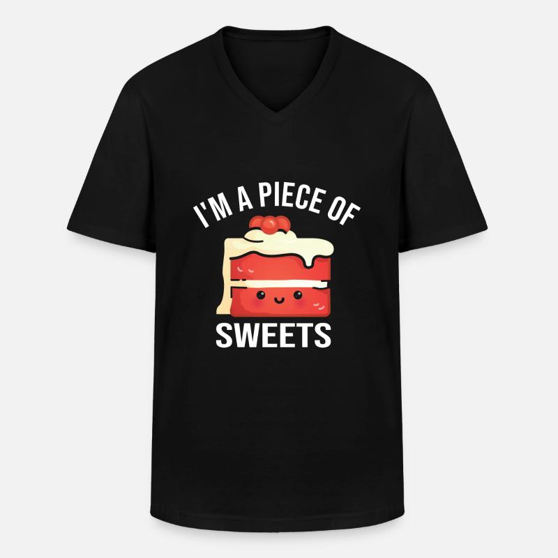 Bäcker Konditor - Männer-T-Shirt mit V-Ausschnitt - Schwarz