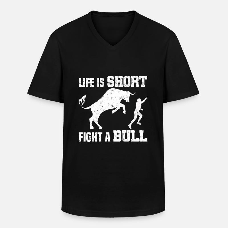 Rodeo - Männer-T-Shirt mit V-Ausschnitt - Schwarz