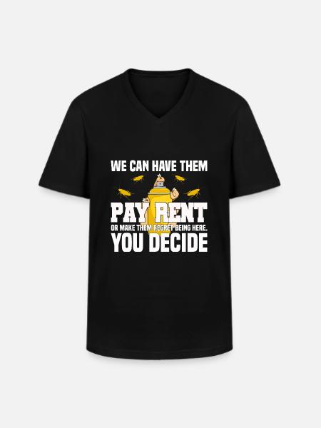 Pest Control - Männer-T-Shirt mit V-Ausschnitt - Schwarz