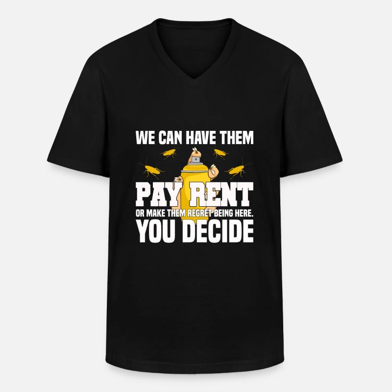Pest Control - Männer-T-Shirt mit V-Ausschnitt - Schwarz
