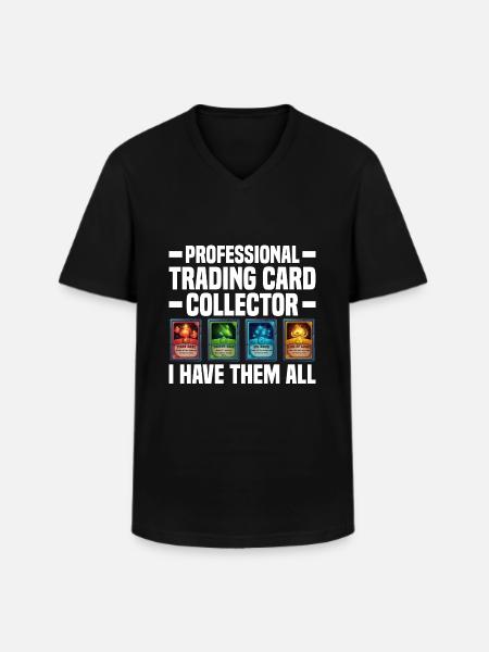 Trading Cards - Männer-T-Shirt mit V-Ausschnitt - Schwarz
