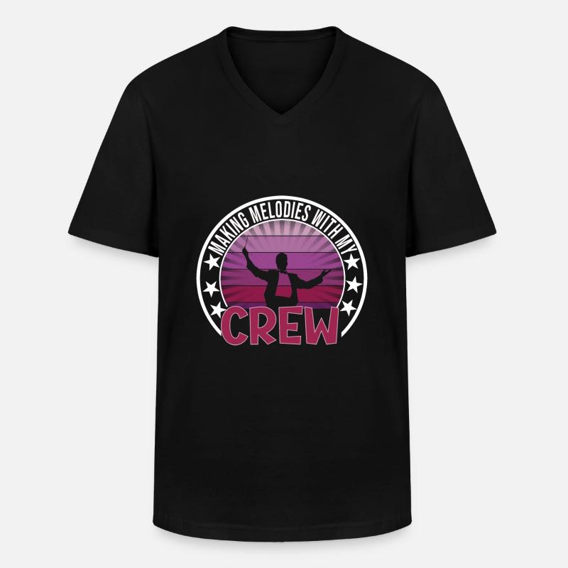Festival - Männer-T-Shirt mit V-Ausschnitt - Schwarz