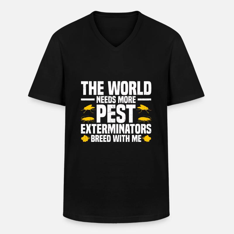Pest Control - Männer-T-Shirt mit V-Ausschnitt - Schwarz