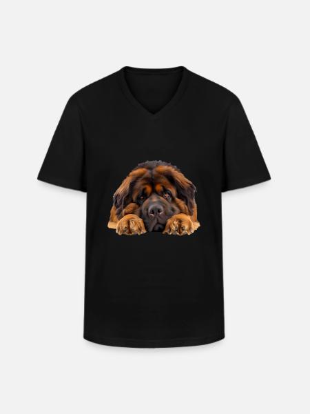 Tibetan Mastiff - Men's V-Neck T-Shirt - black