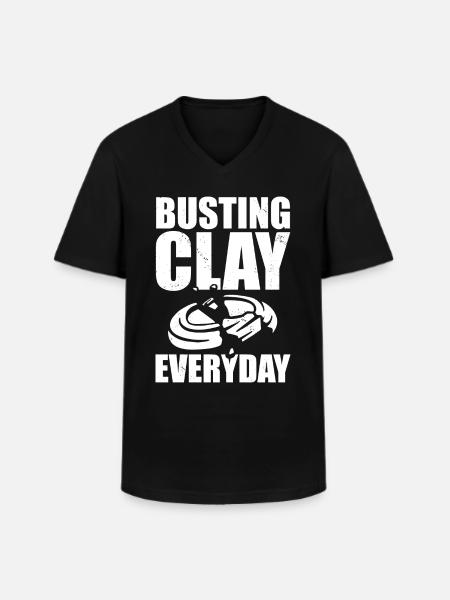 Clay pigeons shoot - Men's V-Neck T-Shirt - black