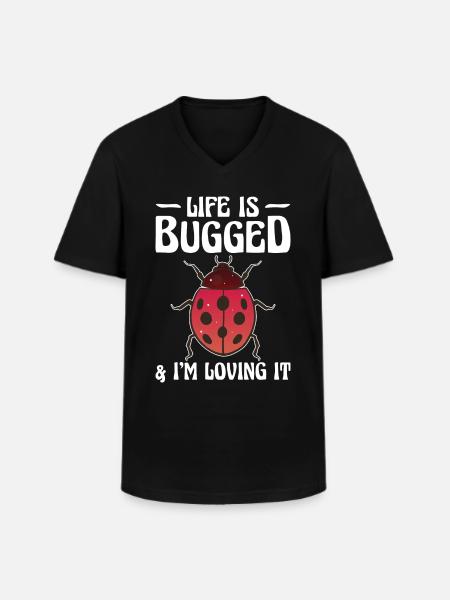 Insekten - Männer-T-Shirt mit V-Ausschnitt - Schwarz