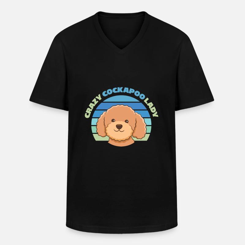 Cockapoo - Männer-T-Shirt mit V-Ausschnitt - Schwarz