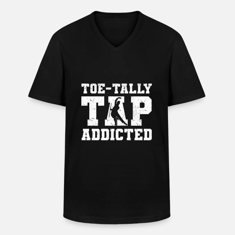 Stepptanz - Männer-T-Shirt mit V-Ausschnitt - Schwarz