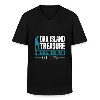 Oak Island - Männer-T-Shirt mit V-Ausschnitt - Schwarz - Vorne - AI Model Male 178 dark (178cm)