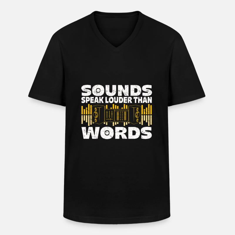 Tontechniker - Männer-T-Shirt mit V-Ausschnitt - Schwarz