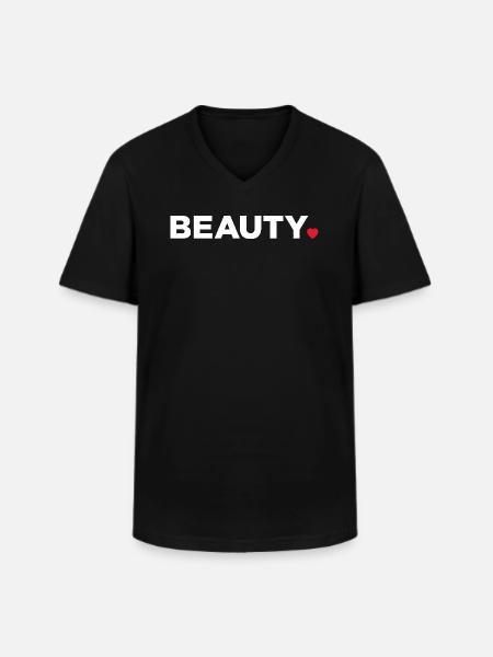 Beauté - T-shirt col V Homme - noir