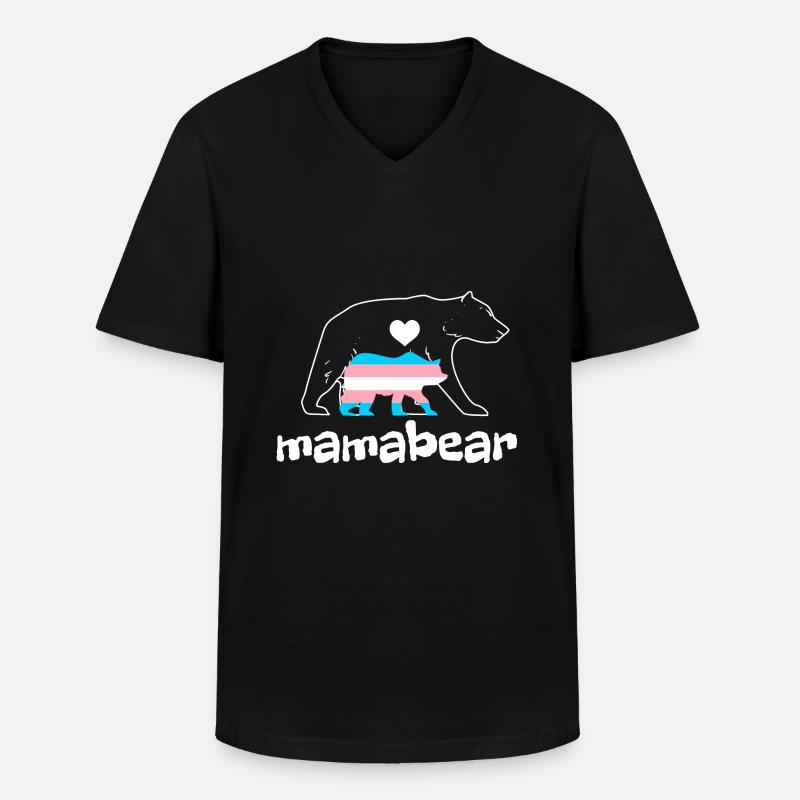 Trans Transgender Pride Flagge - Männer-T-Shirt mit V-Ausschnitt - Schwarz
