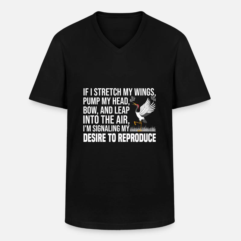 Vogelbeobachter - Männer-T-Shirt mit V-Ausschnitt - Schwarz