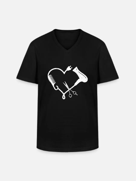 Cher coiffeur - T-shirt col V Homme - noir