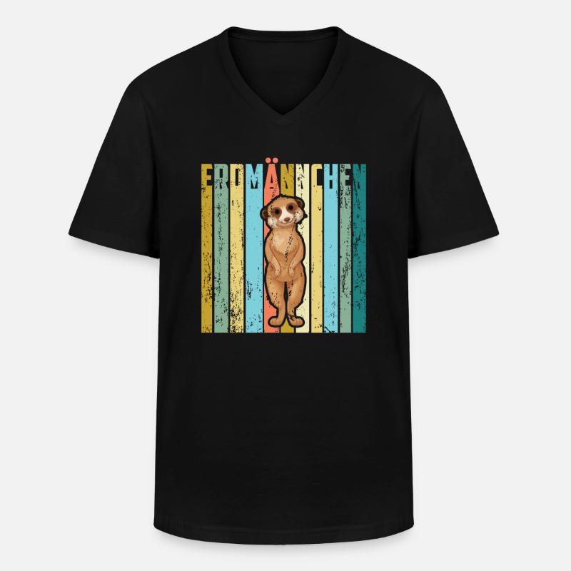 Das Erdmännchen - Männer-T-Shirt mit V-Ausschnitt - Schwarz