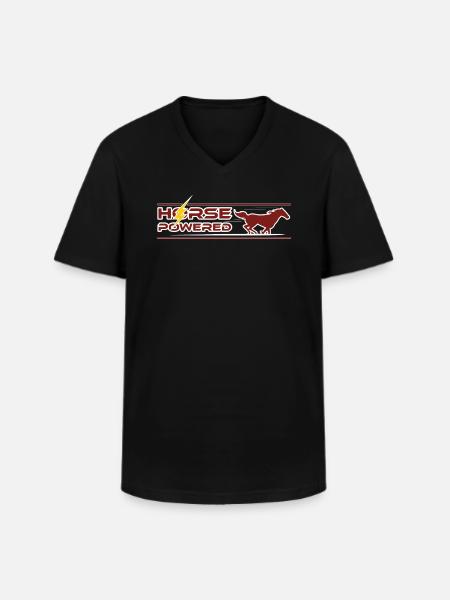 Die Stärke der Pferde - Männer-T-Shirt mit V-Ausschnitt - Schwarz