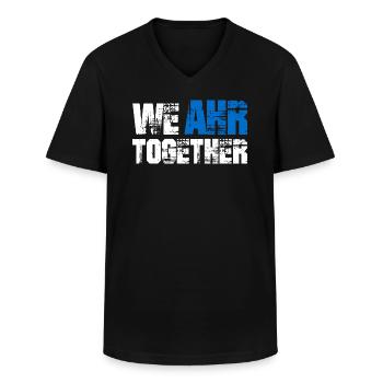 Ahrtal Fluthilfe We Ahr together - Männer-T-Shirt mit V-Ausschnitt - Schwarz - Vorne - AI Model Male 178 dark (178cm)