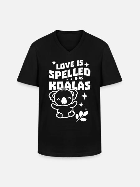 Bébé Koala - T-shirt col V Homme - noir