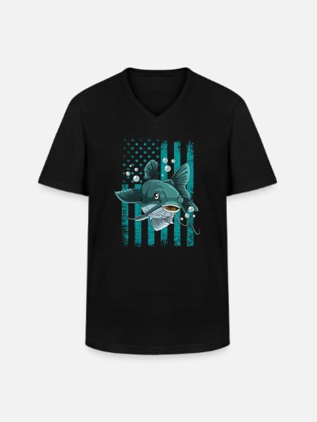 silure - T-shirt col V Homme - noir