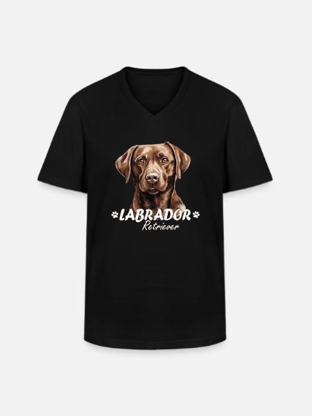 Sjokolade Labba Labrador Retriever Brun Labba Hund - Klassisk T-skjorte med V-hals for menn - svart