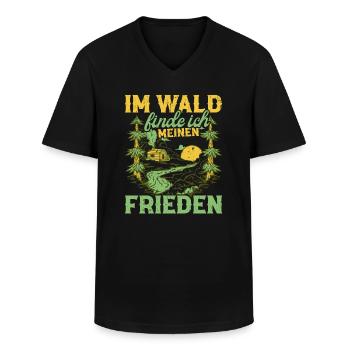 Naturliebhaber Förster Natur Waldliebhaber Wälder - Männer-T-Shirt mit V-Ausschnitt - Schwarz - Vorne - AI Model Male 178 dark (178cm)