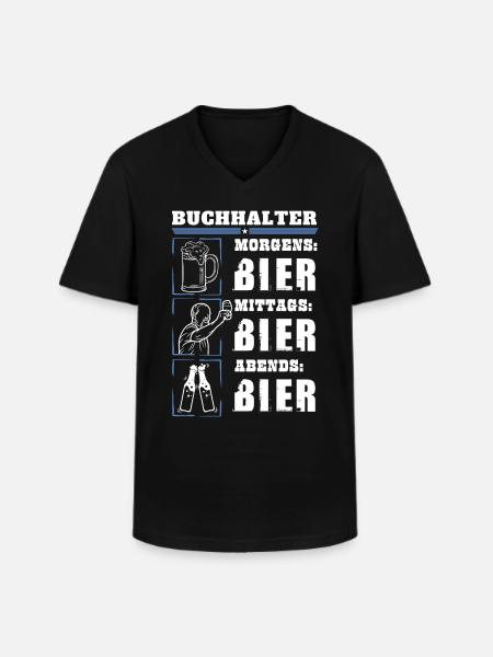 Mon quotidien de comptable - T-shirt col V Homme - noir