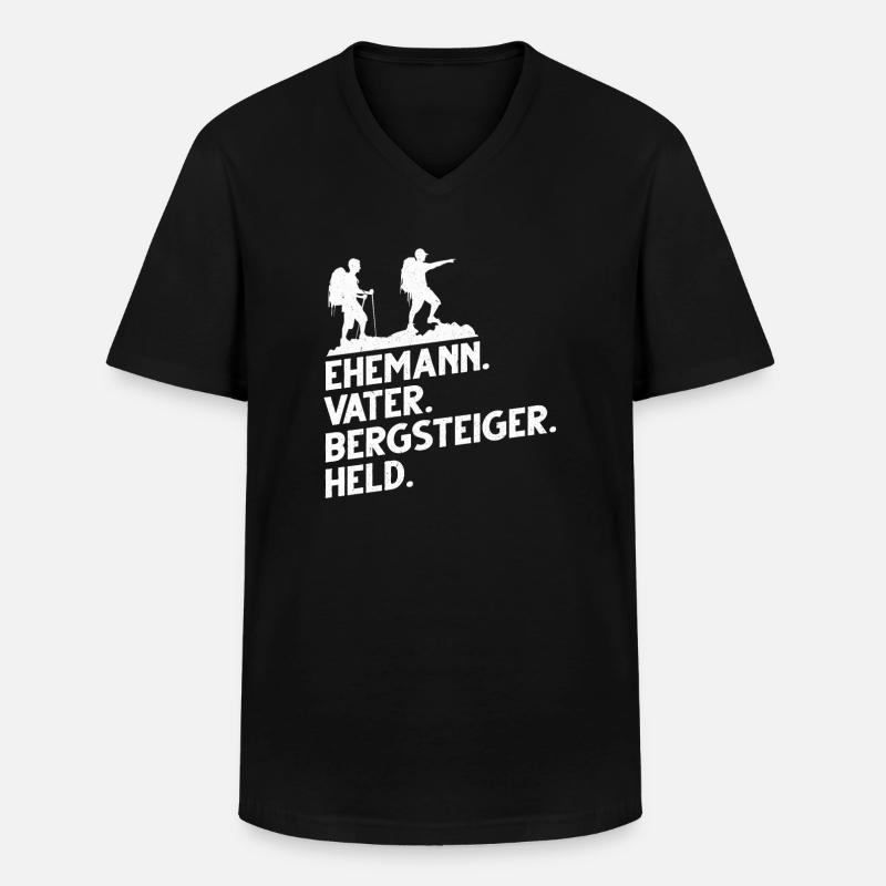 Bergsteiger Spruch lustiger Wanderer Spruch - Männer-T-Shirt mit V-Ausschnitt - Schwarz