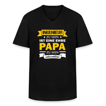 Ingenieur Zu Sein Ist Eine Ehre Papa Geschenk - Männer-T-Shirt mit V-Ausschnitt - Schwarz - Vorne - AI Model Male 178 dark (178cm)
